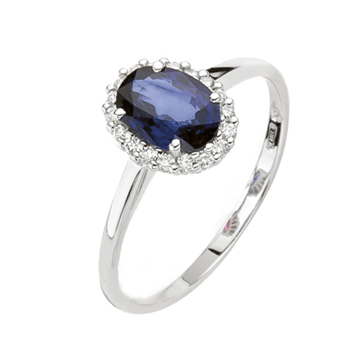 Anello con zaffiro e diamanti DonnaOro
