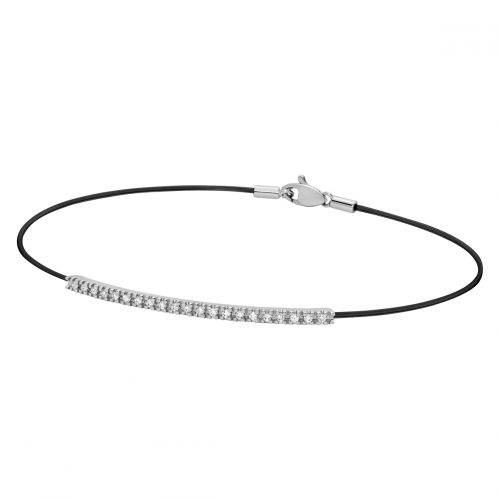 bracciale barretta tennis oro bianco diamanti smash