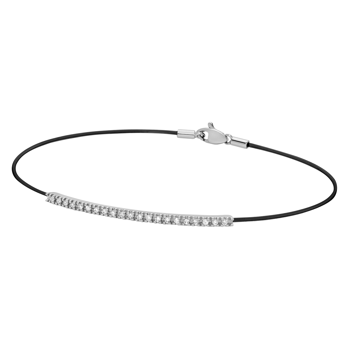 bracciale barretta tennis oro bianco diamanti smash