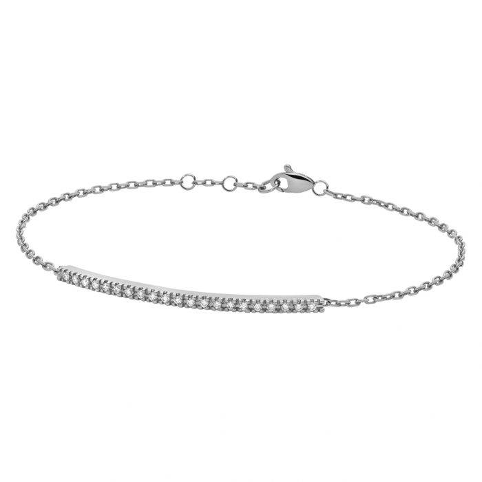 bracciale barretta tennis oro bianco diamanti backspin