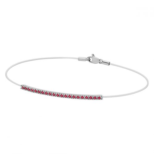 bracciale barretta tennis oro rubini volee