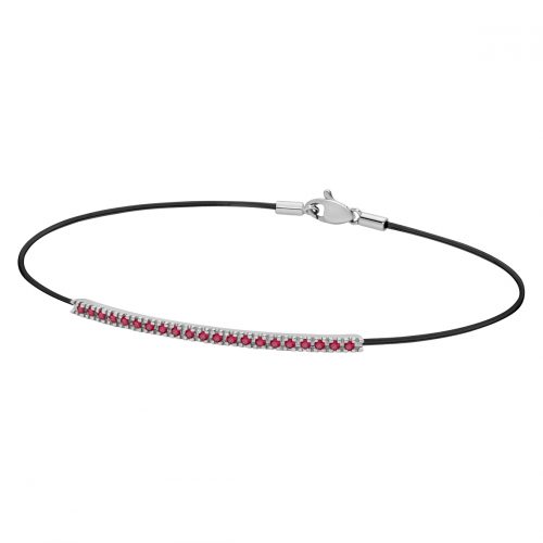 bracciale barretta tennis oro rubini smash