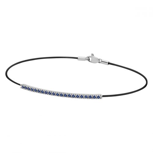 bracciale barretta tennis oro zaffiri smash