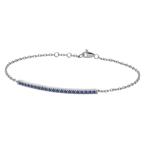 bracciale barretta tennis oro bianco zaffiri backspin