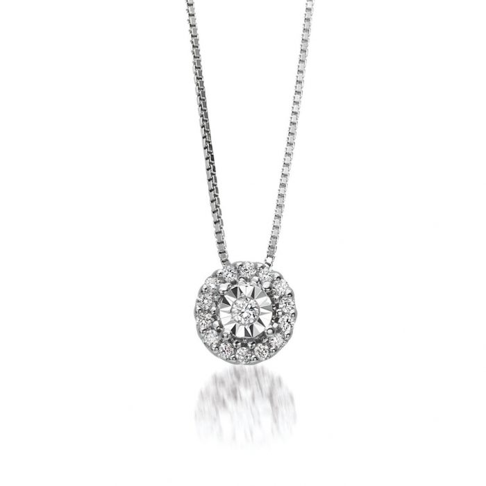 pendant in white gold and diamonds