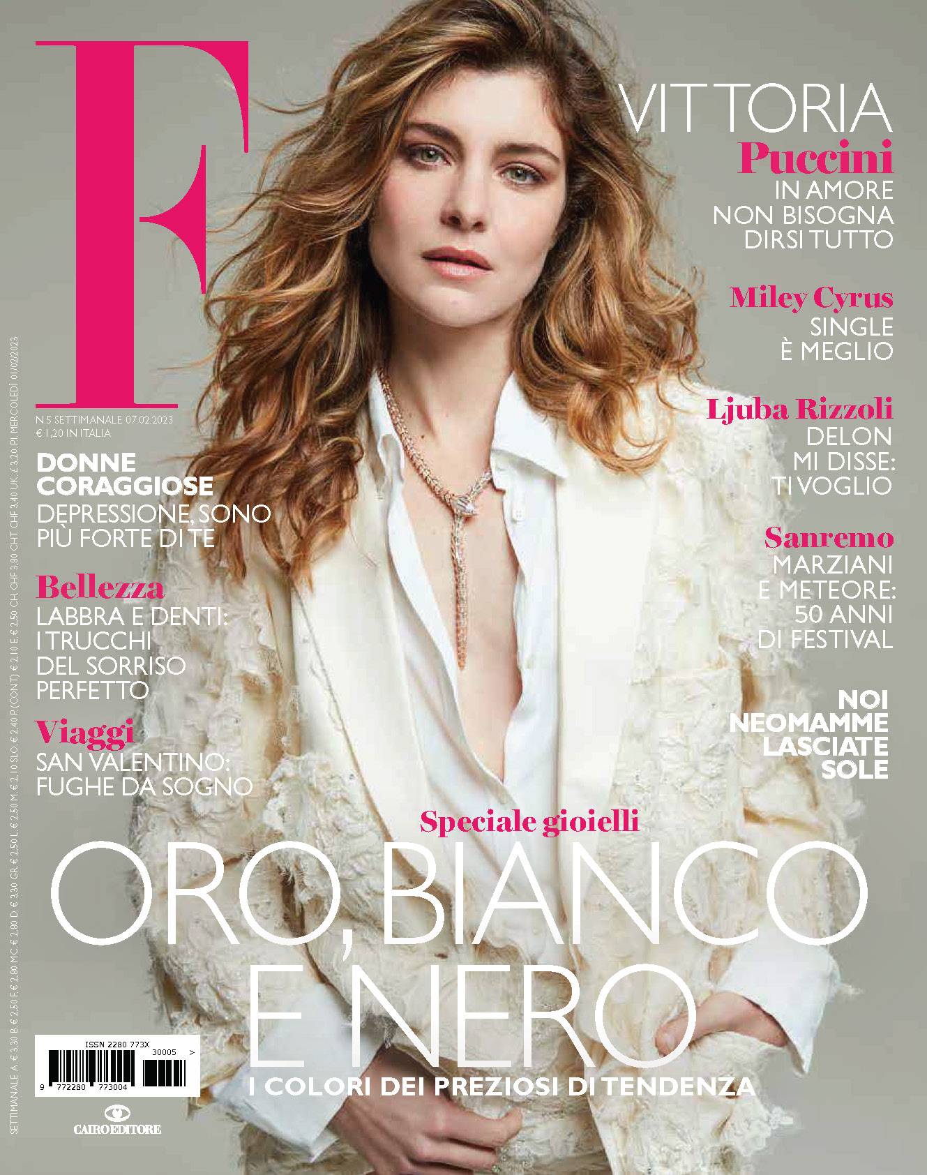 Copertina Rivista F Febbraio 2023 - DonnaOro Jewels